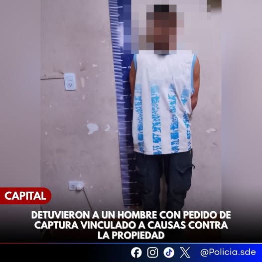 Capital: Detienen a un hombre con pedido de captura vinculado a causas contra la propiedad
