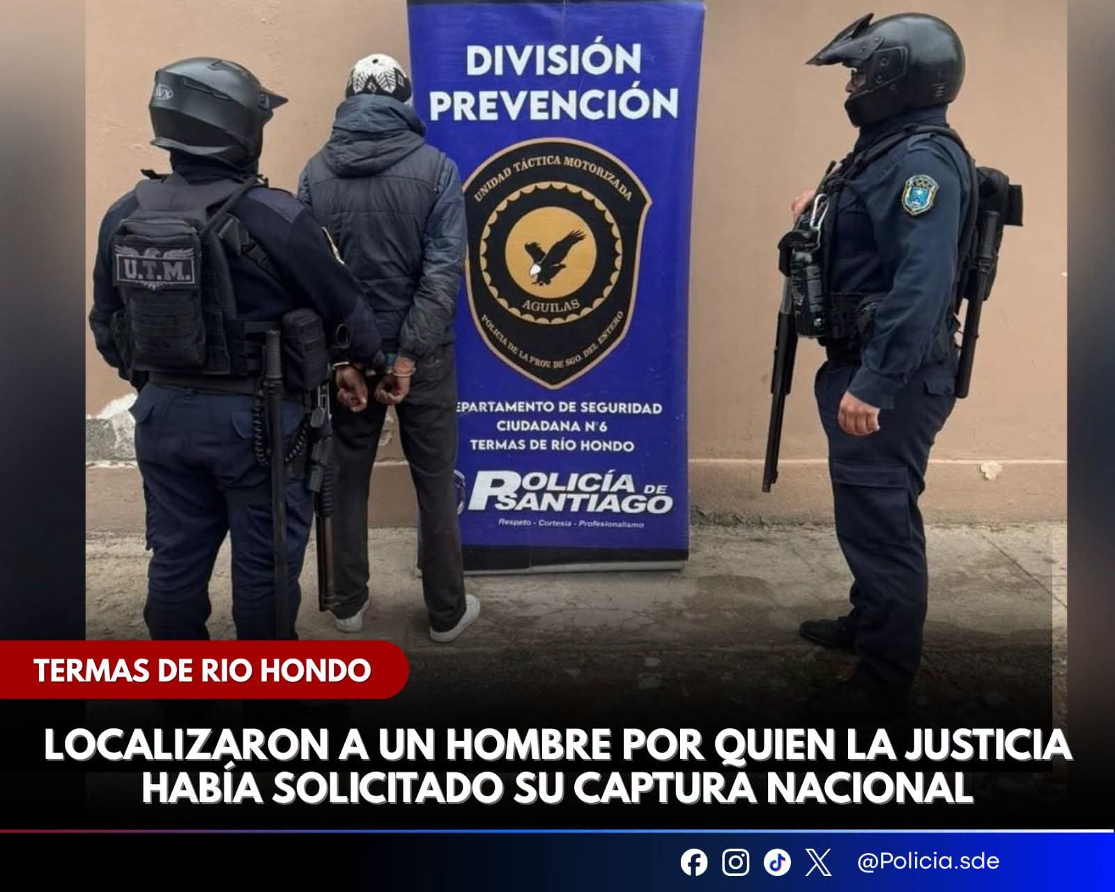 En Termas, localizan a un hombre que tenía pedido de captura nacional